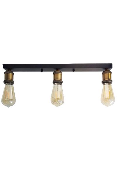 RİOLİGHT 3XE27 Rustic Vintage Modern Antique Ceiling Chandelier with Lampholder and Row - Length: 60cm