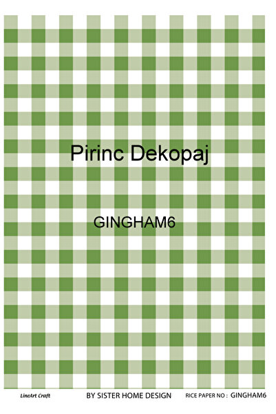 LİNEART Pirinç Dekopaj Kağıdı No:GINGHAM6- 29X42cm