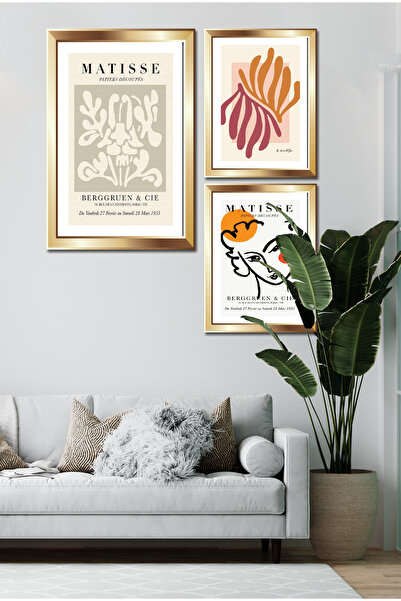 Cadran Parçalı Çerçeve Görünümlü Mdf Tablo Seti DNS