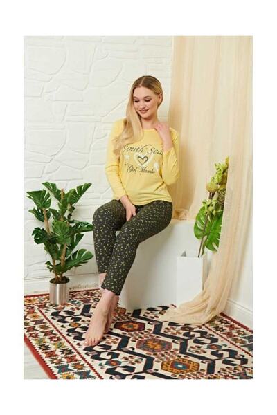 Albeni Giyim Sout Seas Baskılı Uzun Kollu Pijama Takımı