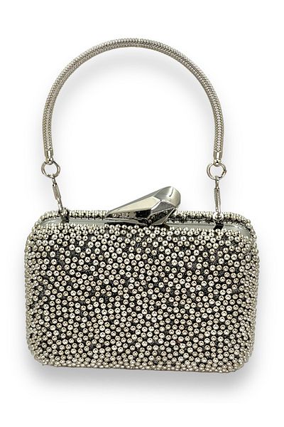 Biçanta Βραδινό φόρεμα Mini Size Silver Pearl Τσάντα Νυφική ​​Τσάντα Βραδινό Φόρεμα Τσάντα Βραδινή Τσάντα Portfolio Clutch Graduation