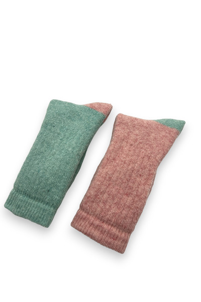 CİHO SOCKS Premium 2 Çift Kadın Alpaka Yünlü Yumuşak Yıkamalı Norveç Tipli Termal Soket Çorap