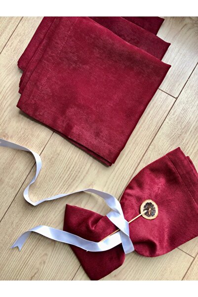 Bayır 4’lü Kare Bordo Kumaş Peçete 45x45