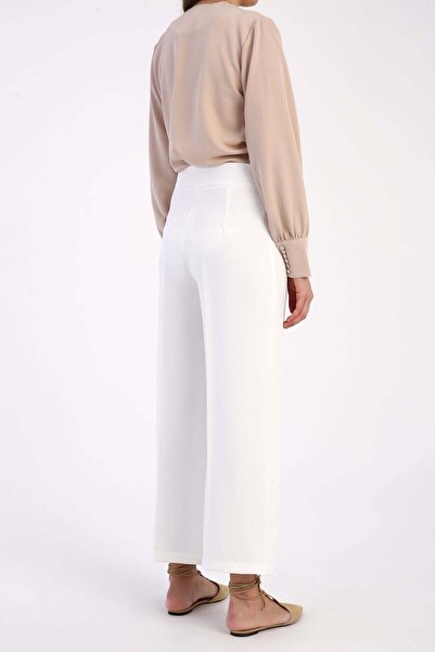 ALLDAY White Iron-On Wide Leg Trousers