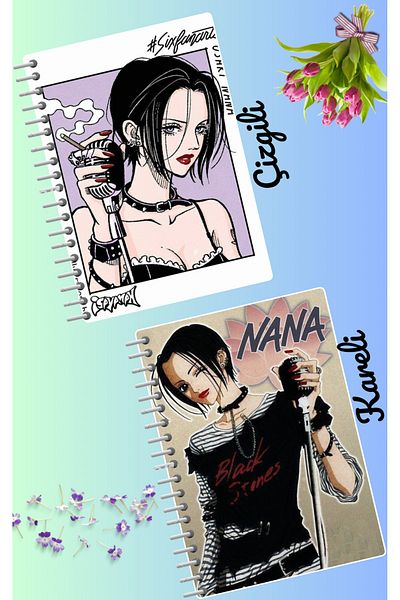 animeandyourworld Nana set of notebooks 2 pcs A4 size 21*30 lined + checked 60 syf
