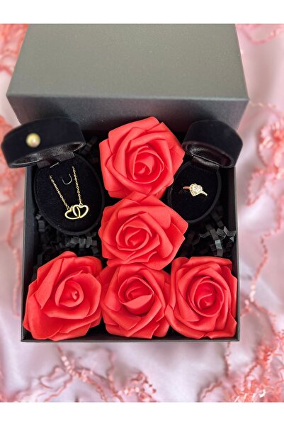 nilythings Kalp Pandora Yüzüklü Sevgiliye Hediye Kutu Seti