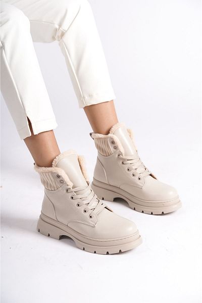 Papuçlarım Ghete de damă Lordi Beige Mate din piele