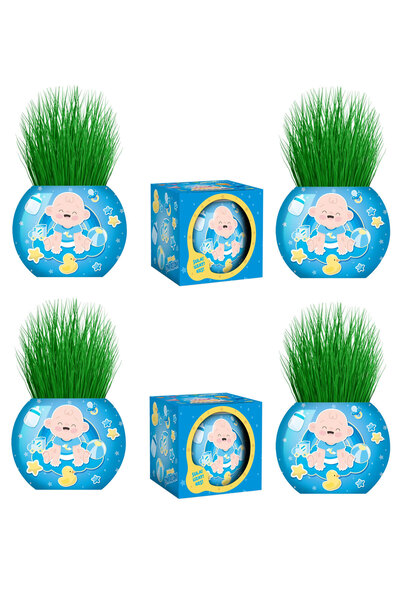 Toyaş 6 قطع من الجيل الجديد من Grass Man باللون الأزرق تحت عنوان استحمام الطف...