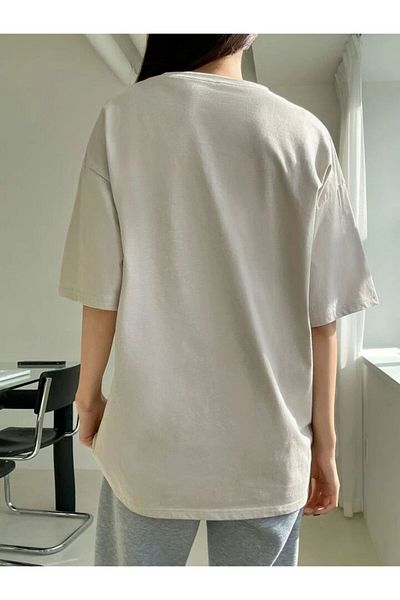 AFROGİYİM Μπλουζάκι Unisex Minimalist Duck Printed Oversize