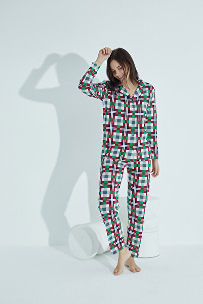 STRAWBERRY COTTON BUTTONED PAJAMA SET