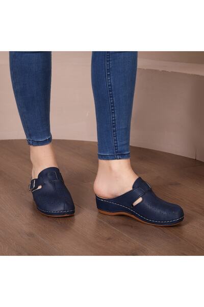 Fatex Lacivert Renk Ev Hastane Doktor Hemşire Sabo Terlik