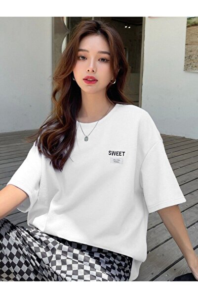 AFROGİYİM Μπλουζάκι Unisex Sweet Aited με στάμπα Oversize