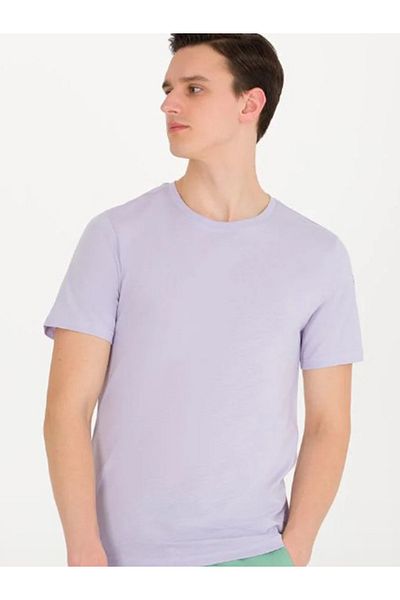 U.S. Polo Assn. Men's Lilac Basic Crew Neck T-Shirt