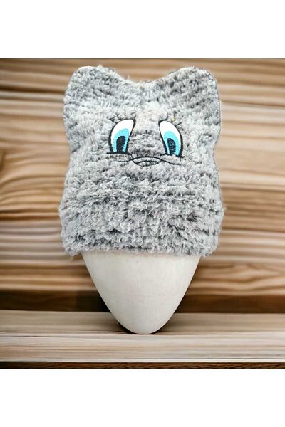 sngl Children's Plush Hat with Eyes 4-10 Years