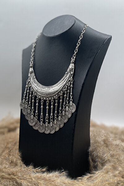 Vesaire Accessories Gümüş Kaplama Etnik Kolye