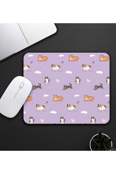 vegahediye v vega Mouse Pad de culoare violet cu figurină de pisică 23x19cm B...