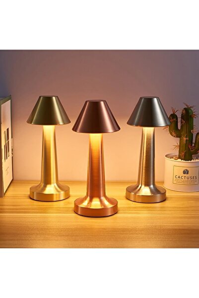 Coverzone Masaüstü Dokunmatik Lamba Şarjlı 24 Saat Kullanım Süresi Ürün Otel Restoran Kitap Okuma Işık