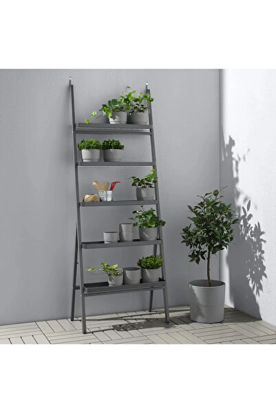 Abronya Metal Saksı Standı Duvar Dibi Dekoratif Saksılık 1 Adet