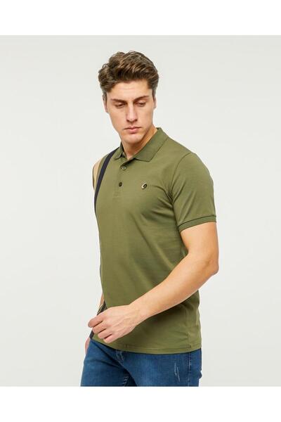 Rey Polo 70 PAIRS OF STRIPES DETAIL POLO NECK T-SHIRT