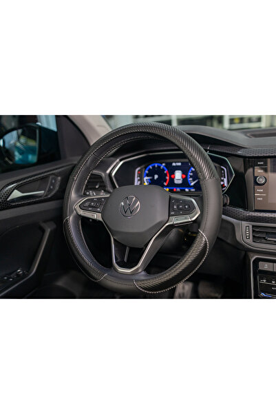 PlusOto Jeep Compass Uyumlu Karbon Direksiyon Kılıfı
