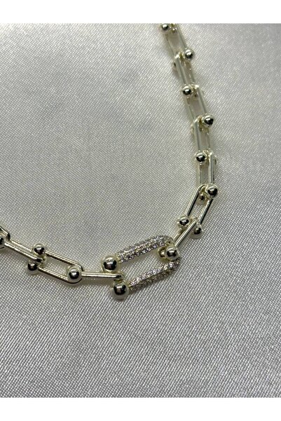 lysiaaccessory قلادة فضية فاخرة من الفولاذ