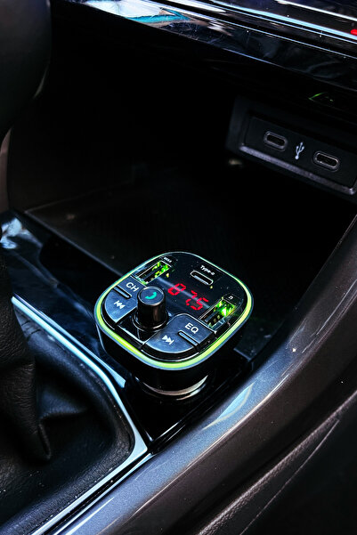 PlusOto Araç Bluetooth Fm Transmitter Cihazı Mp3 Çalar Araç Çakmaklık Şarj So...