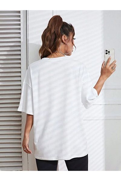 AFROGİYİM Μπλουζάκι Unisex Silly Goose Universty με στάμπα Oversize