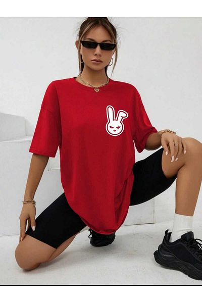 TEKİŞ TEKSTİL Crew Neck Oversize Tsihrt