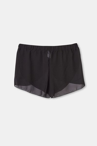 Dagi Schwarzer Chiffon-Shorts-Pareo