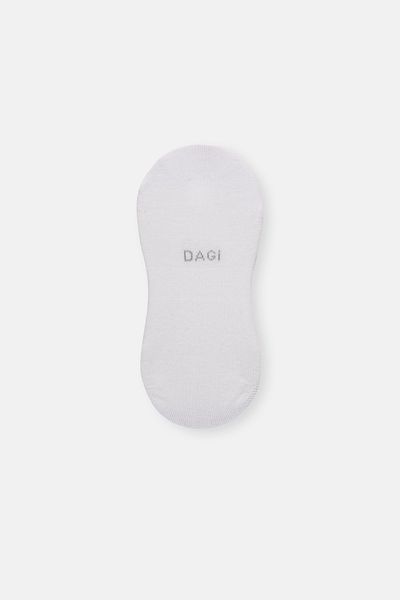 Dagi Weiße unsichtbare 3-teilige Baumwollsocken für Damen