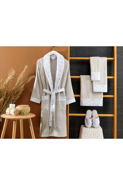 Şıkel Perla Bambu Bornoz Seti 5 Parça