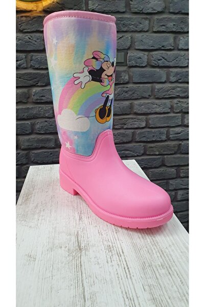Limoon pembe minnie mouse su geçirmez yağmur çizmesi