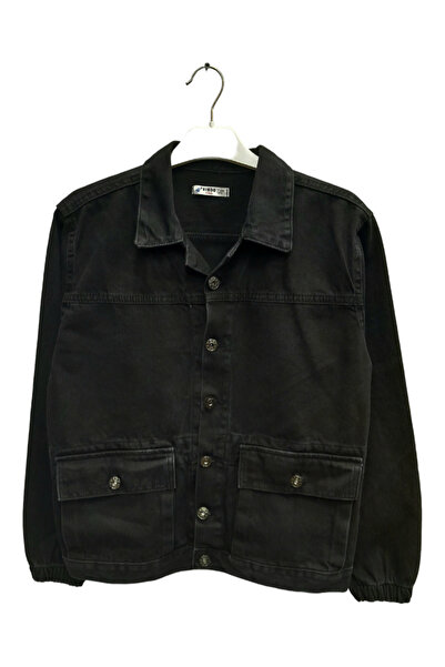 RİNDO KİDS Κοριτσίστικο πουκάμισο με κουμπιά, τσέπες, ελαστικά μανίκια και τζ...