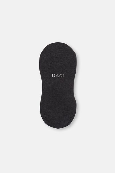 Dagi Schwarze unsichtbare 3-teilige Baumwollsocken für Damen