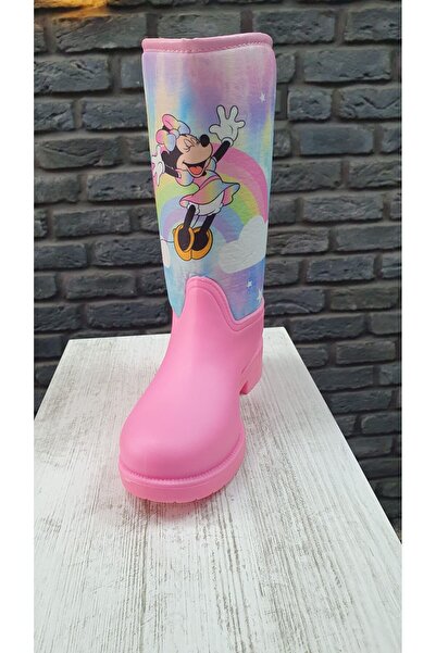 Limoon pembe minnie mouse su geçirmez yağmur çizmesi