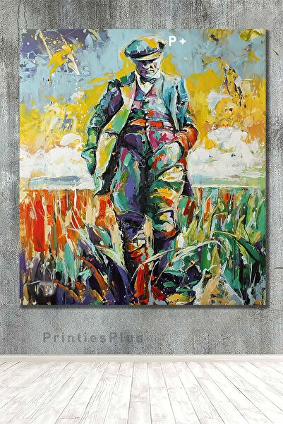 PrintiesPlus Yağlı Boya Efektli Mustafa KemalAtatürk Portresi Kanvas Tablo 5