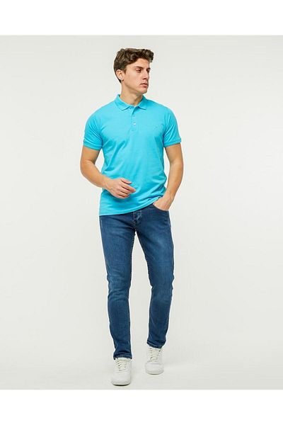 Rey Polo 103 EMBROIDERY DETAIL POLO NECK T-SHIRT