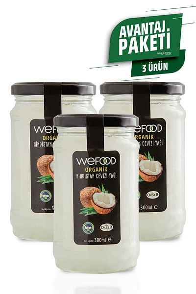 Wefood Organic Coconut Oil 300 Ml Pack of 3