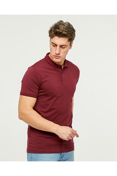 Rey Polo 103 تيشيرت بياقة بولو وتطريز مفصل