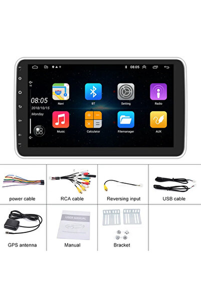 ClasKing Em-3000 2/32gb Android Tek Din 10''inch oto araba multimedya teyp car play-USB-gps- kamera clasking