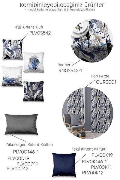 Pilloveland Set de 4 huse de pernă din piele intoarsa cu model Nite imprimate pe doua fete