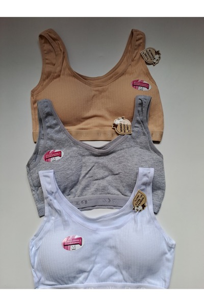 NARIYA Sutien de damă din bumbac de dimensiuni mari, din 3 piese, din 3 piese, cu pernuță în interior, cu jumătate de rezervor.