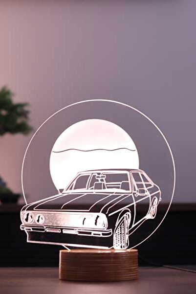 BY-LAMP Retro Araba Figürlü Dekoratif Hediye Led Masa Lambası | 7 Işık Rengi ...