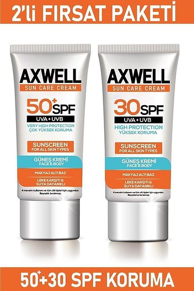 AXWELL Anti-Blemish Sunscreen - Very High Protection, 50 Spf, 50ml/30 Spf, 50ml