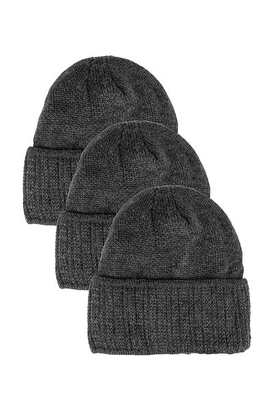 Line Smart 3-Piece Men's Winter Knitted Beanie