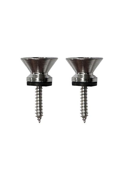 Midex PM1-2X Silver Metal Quality Guitar Strap Pin Screw Pin For Attaching Shoulder Strap (2 Pieces)