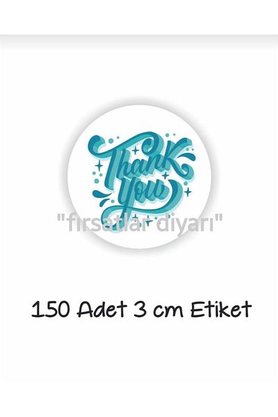 fırsatlar diyarı Αυτοκόλλητο με ετικέτα συσκευασίας αποστολής Σας ευχαριστούμε - 150 τεμάχια