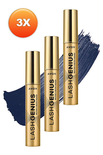 AVON True Lash Genius 5 Etkili Maskara 10 Ml. Modern Navy Üçlü Set