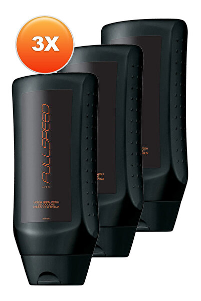 AVON Full Speed Saç ve Vücut Şampuanı 250 Ml. Üçlü Set