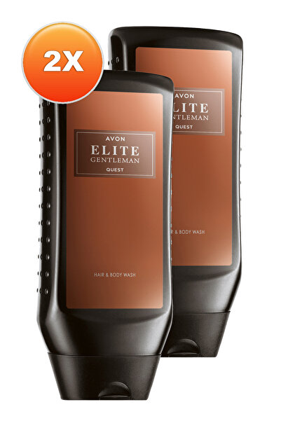 AVON Elite Gentleman Quest Parfüm Kokulu Saç ve Vücut Şampuanı 250 Ml. İkili Set
